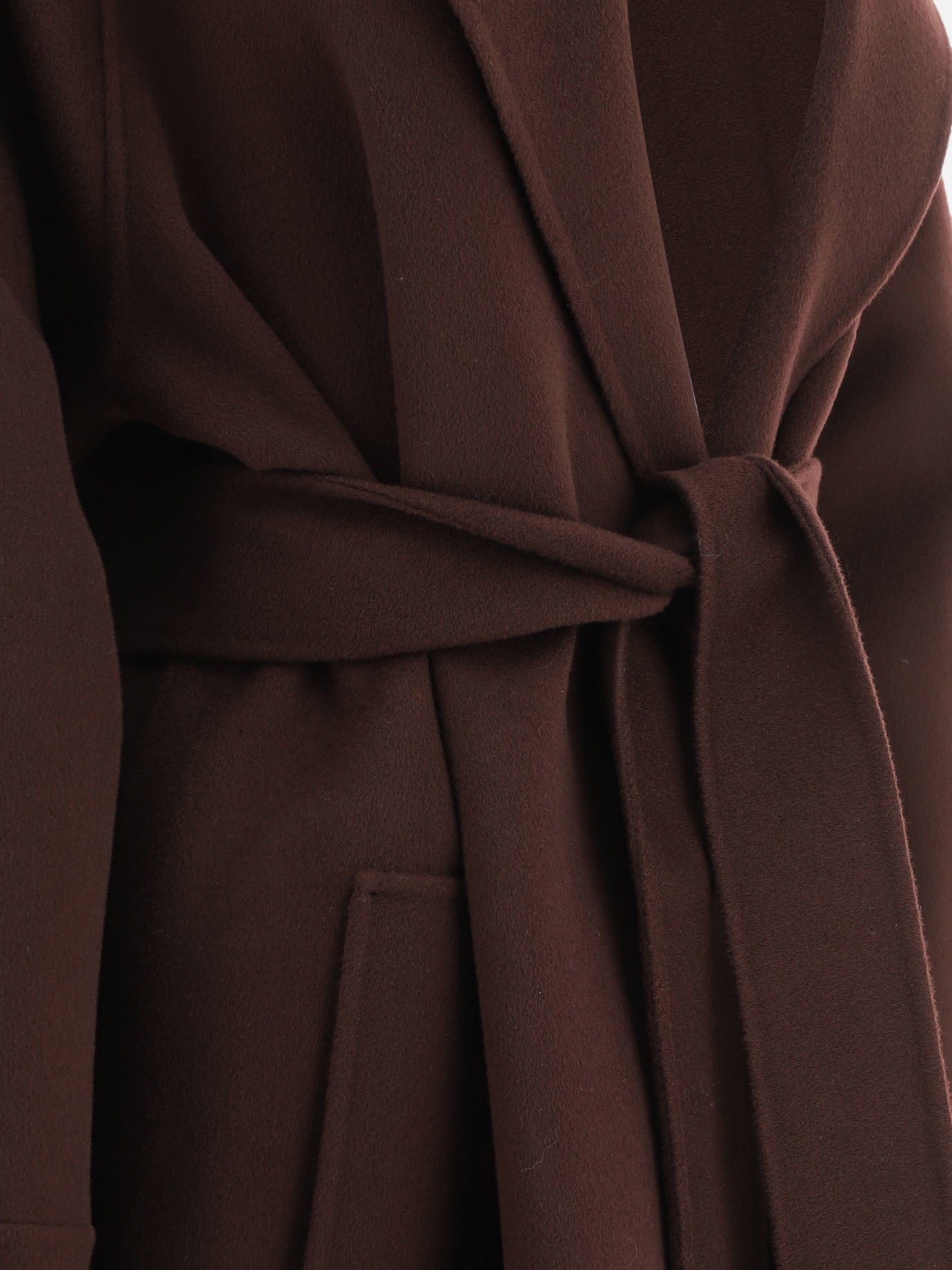 "Agata" wool belted long coat