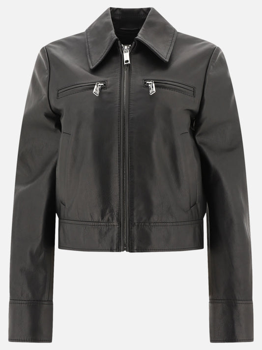 Leather jackets Solid colour  Black - Max Mara Sportmax Women | PLP | VIETTI Online Store 
