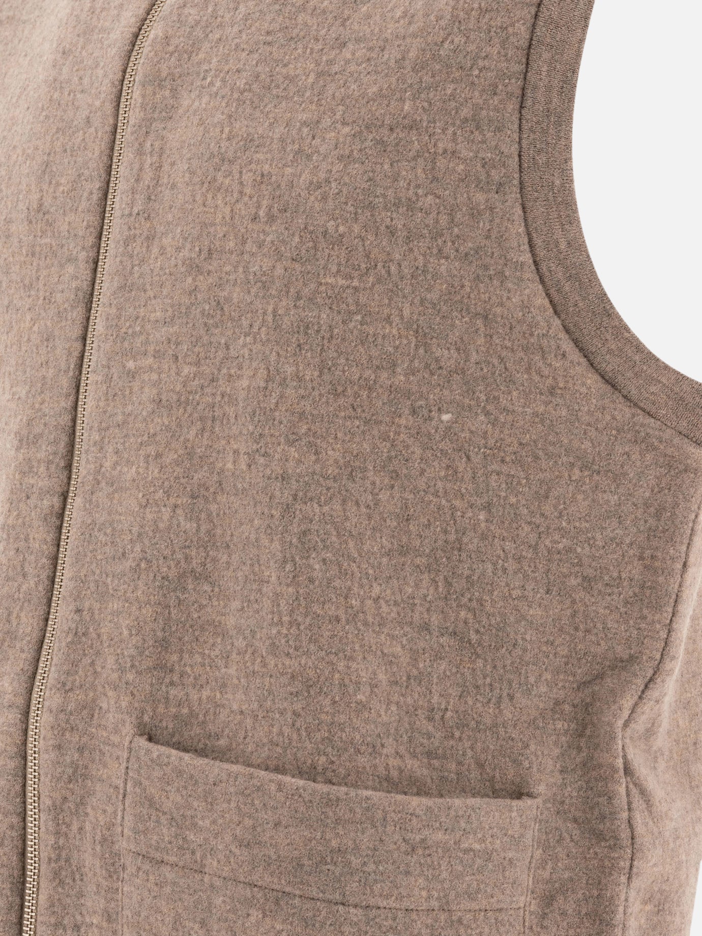 NN.07 Boiled wool vest Beige