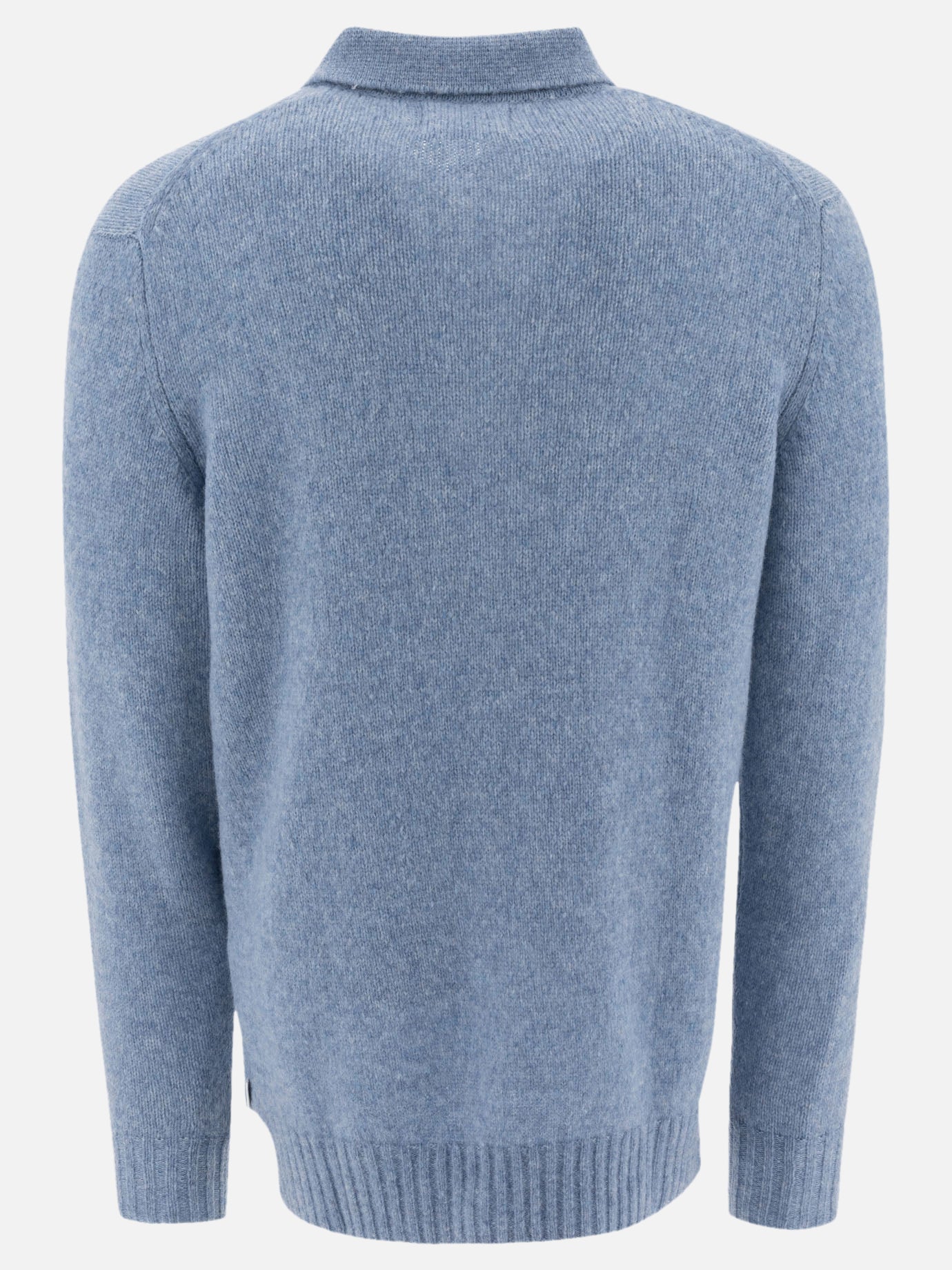 "Lee" merino wool-blend polo sweater