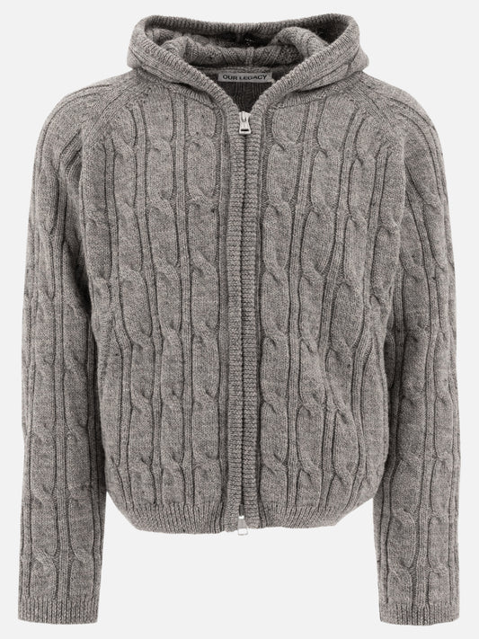 Our Legacy "Level" cable-knit sweater Grey