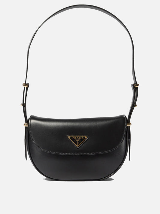 "Prada Arqué" shoulder bag with flap