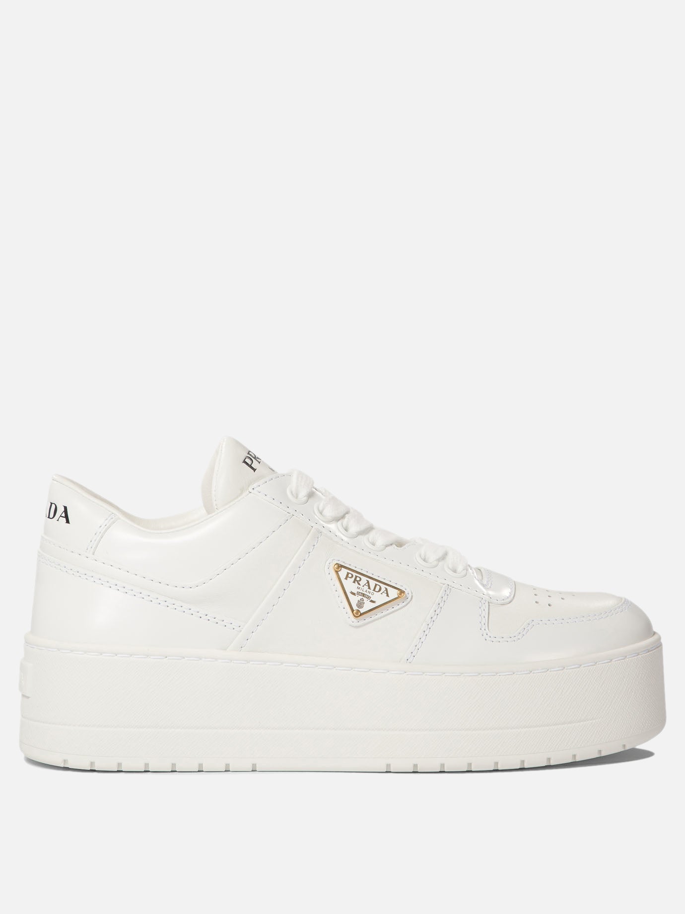 Low top sneakers 100% calf leather - 100% rubber  White - Prada Women | PDP | VIETTI Online Store | Zoom-Modal
