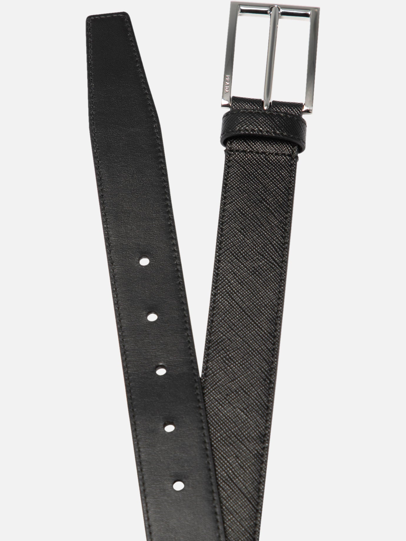 Saffiano leather belt