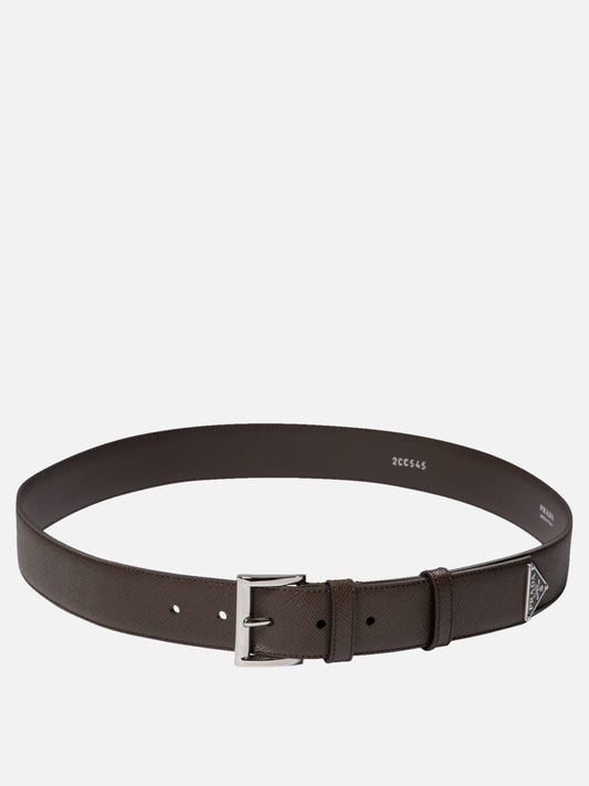Leather belts 100% calf leather  Brown - Prada Men | PLP | VIETTI Online Store 

