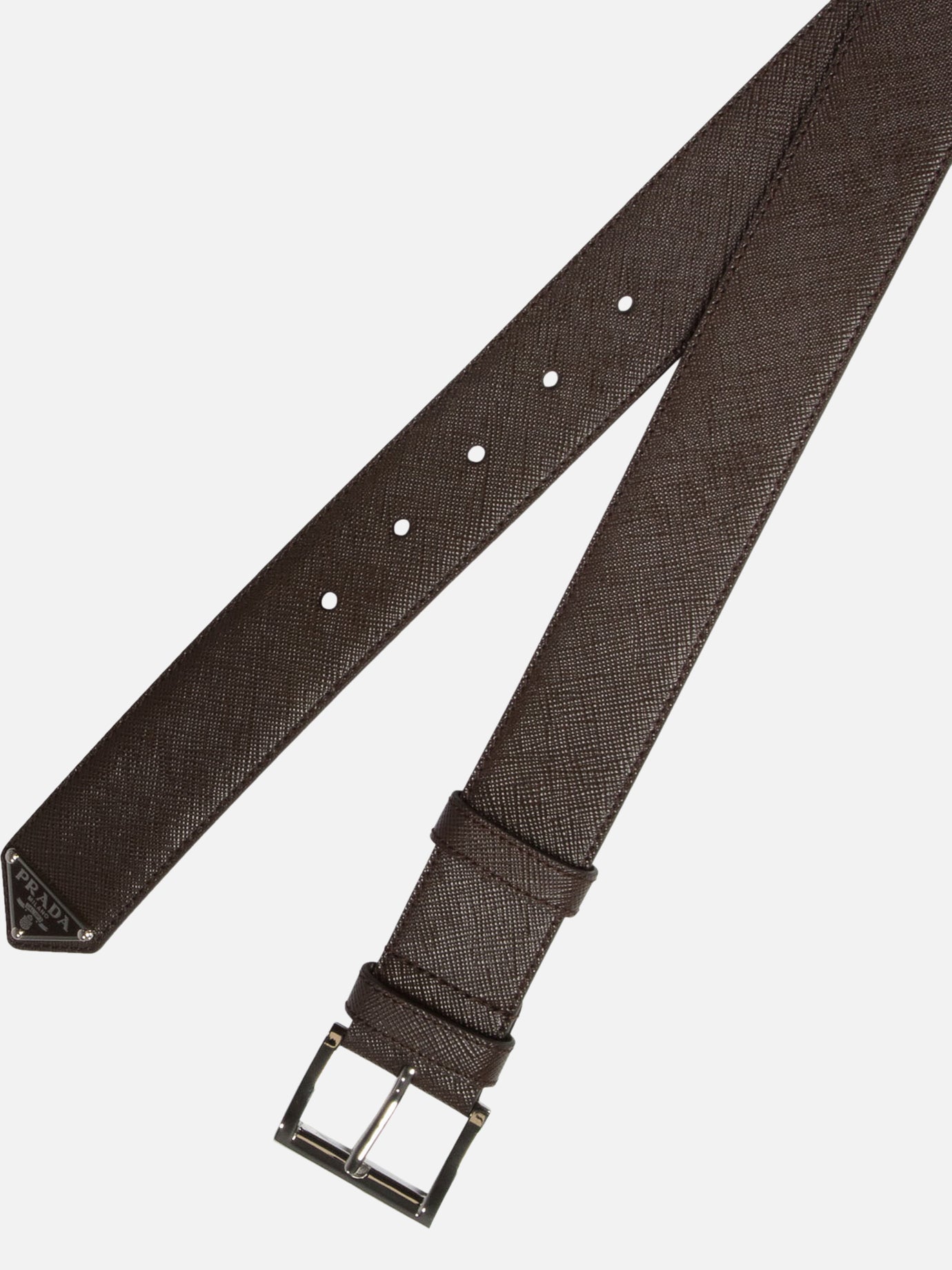 Saffiano leather belt