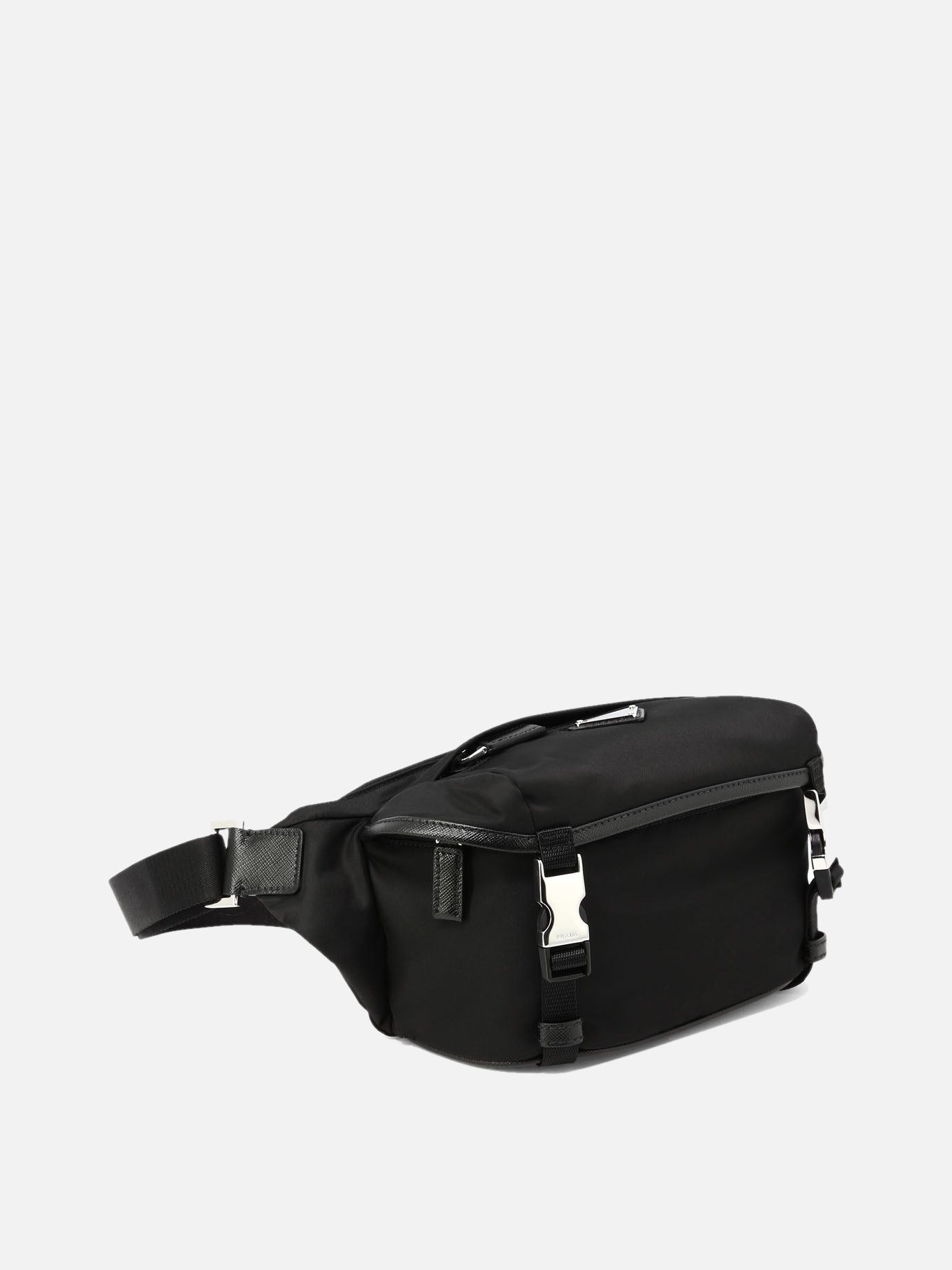 Re-Nylon and Saffiano leather shoulder bag