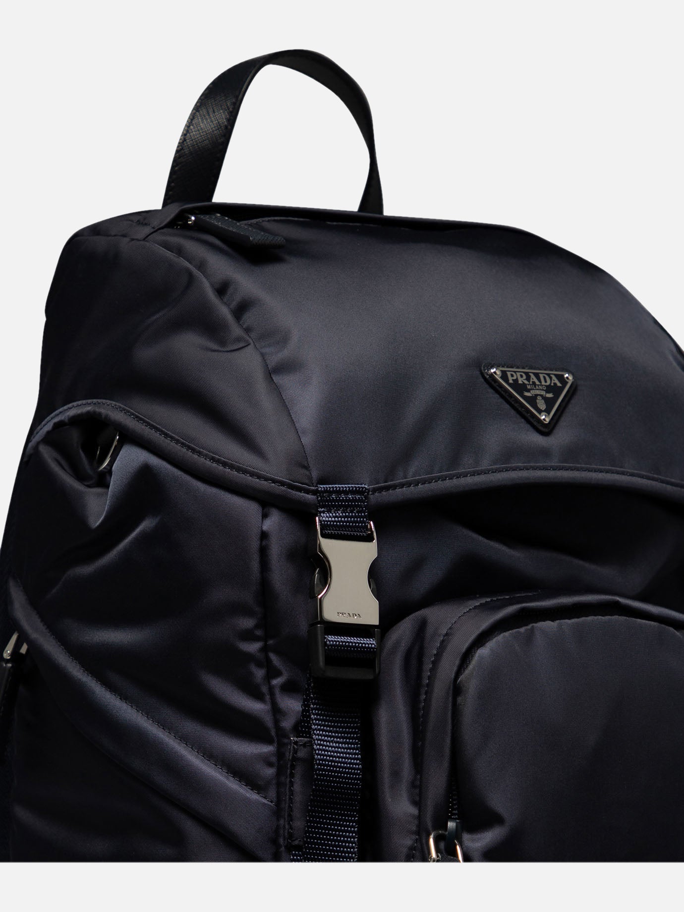 Prada Re-Nylon backpack with Saffiano details Blue