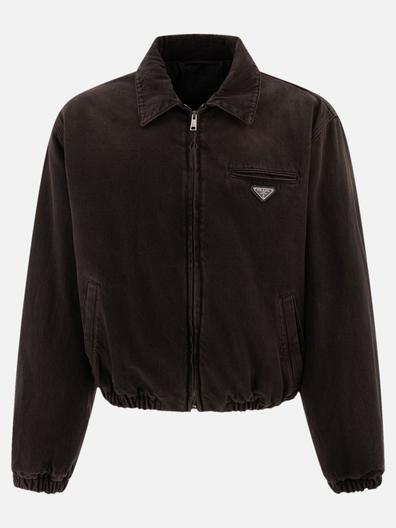 Bomber jackets Solid colour  Brown - Prada Men | PDP | VIETTI Online Store | Zoom-Modal
