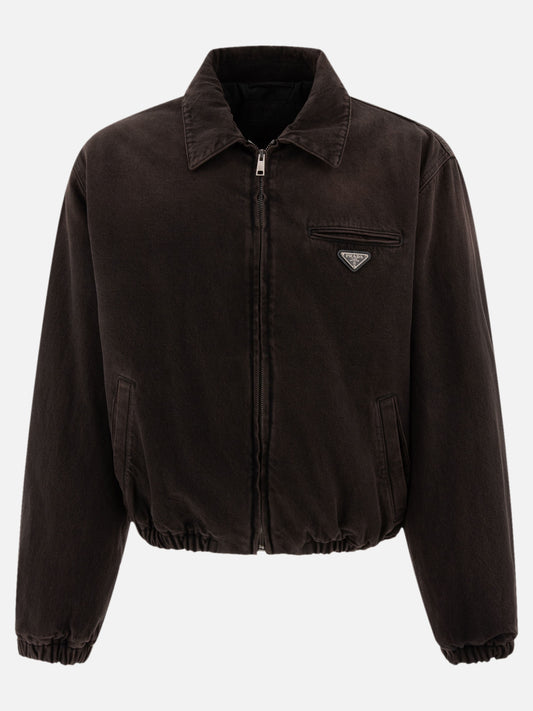 Bomber jackets Solid colour  Brown - Prada Men | PLP | VIETTI Online Store 
