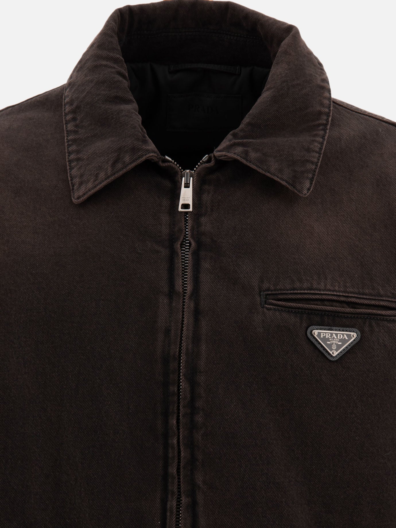 Bomber jackets Solid colour  Brown - Prada Men | PDP | VIETTI Online Store | Zoom-Modal_3
