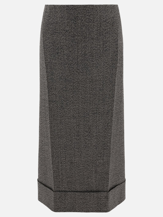 Prada Mouliné maxi-skirt Black