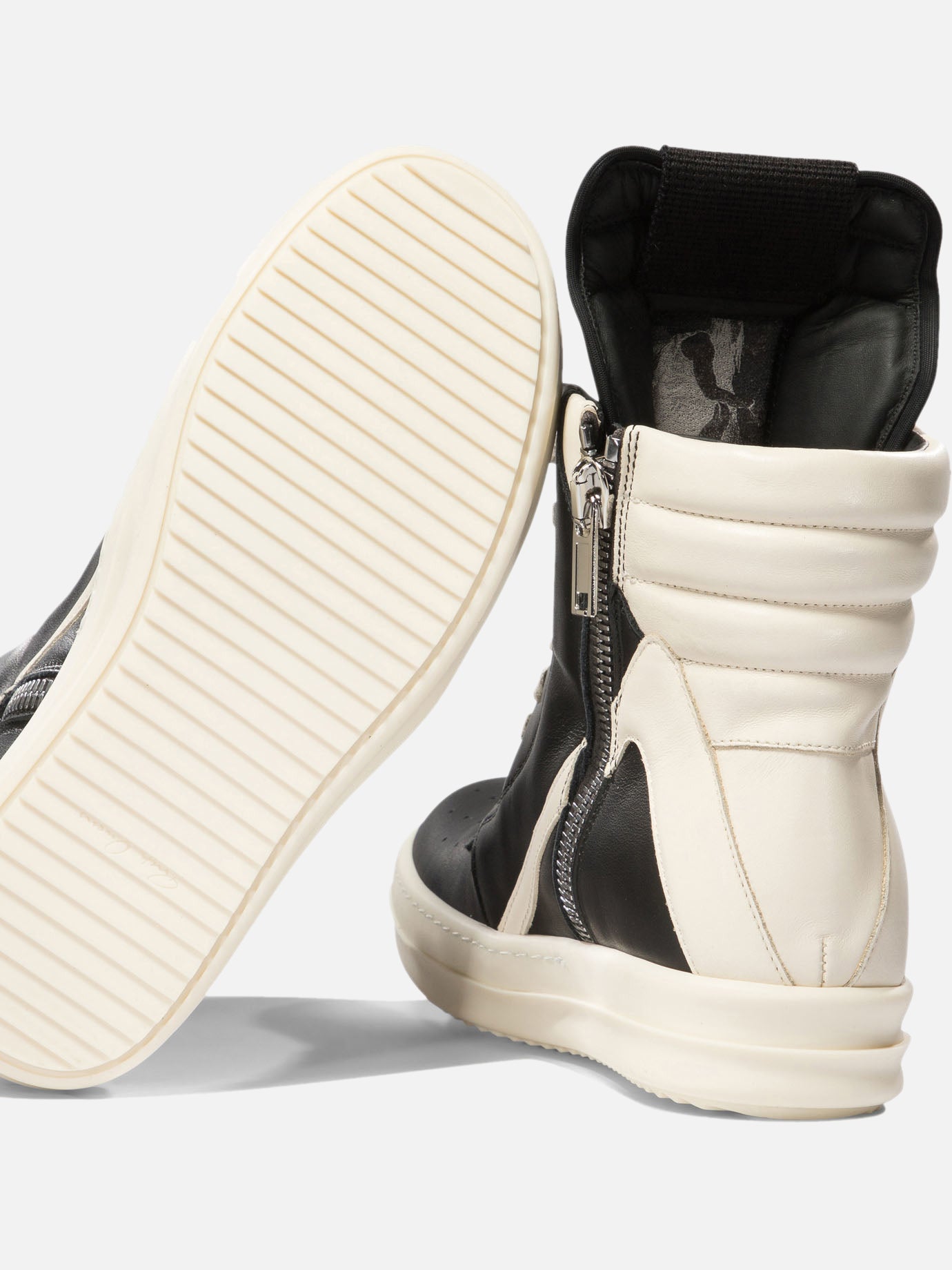 High top sneakers 100% calf leather - 100% rubber  Black - Rick Owens Women | PDP | VIETTI Online Store | thumbnail_5