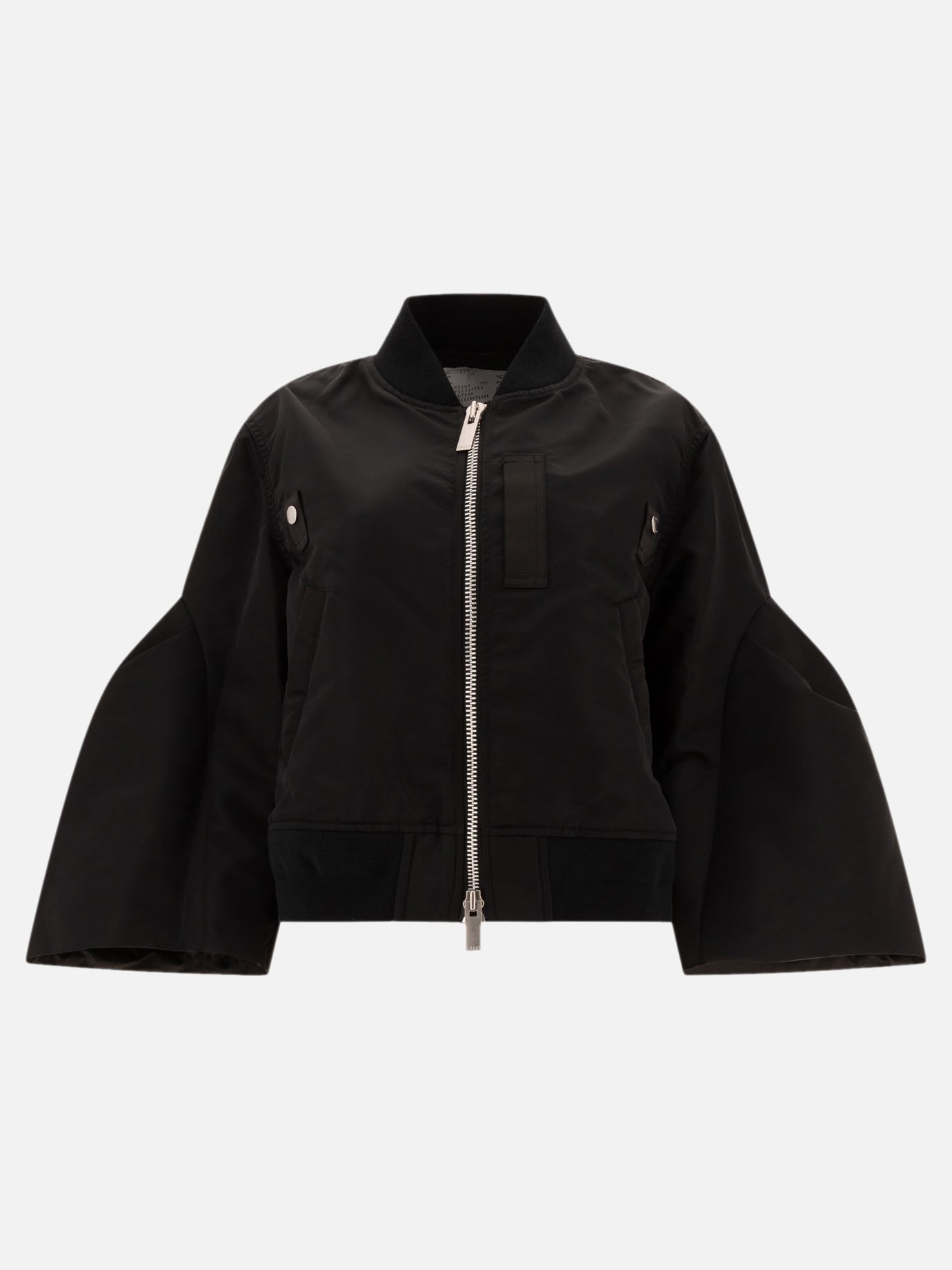 Sacai Nylon cropped bomber jacket Black