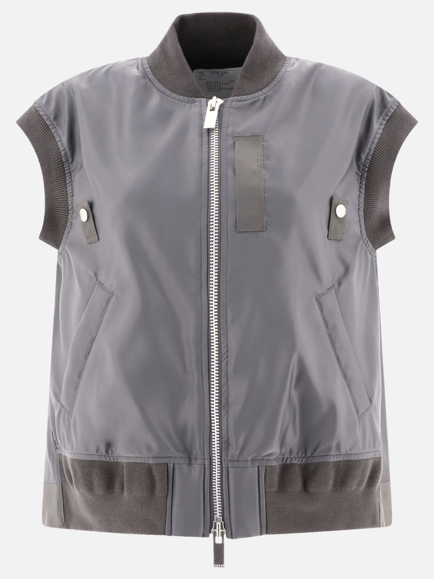 Vest jackets Solid colour  Grey - Sacai Women | PDP | VIETTI Online Store | Zoom-Modal
