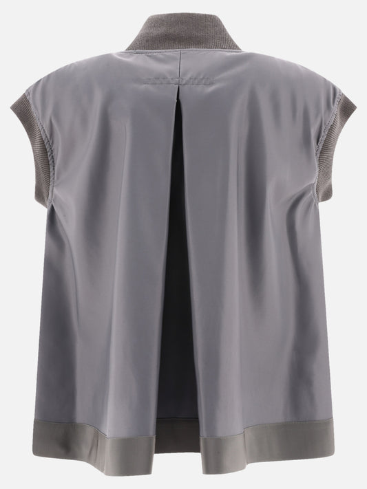 Vest jackets Solid colour  Grey - Sacai Women | PLP | VIETTI Online Store | 2
