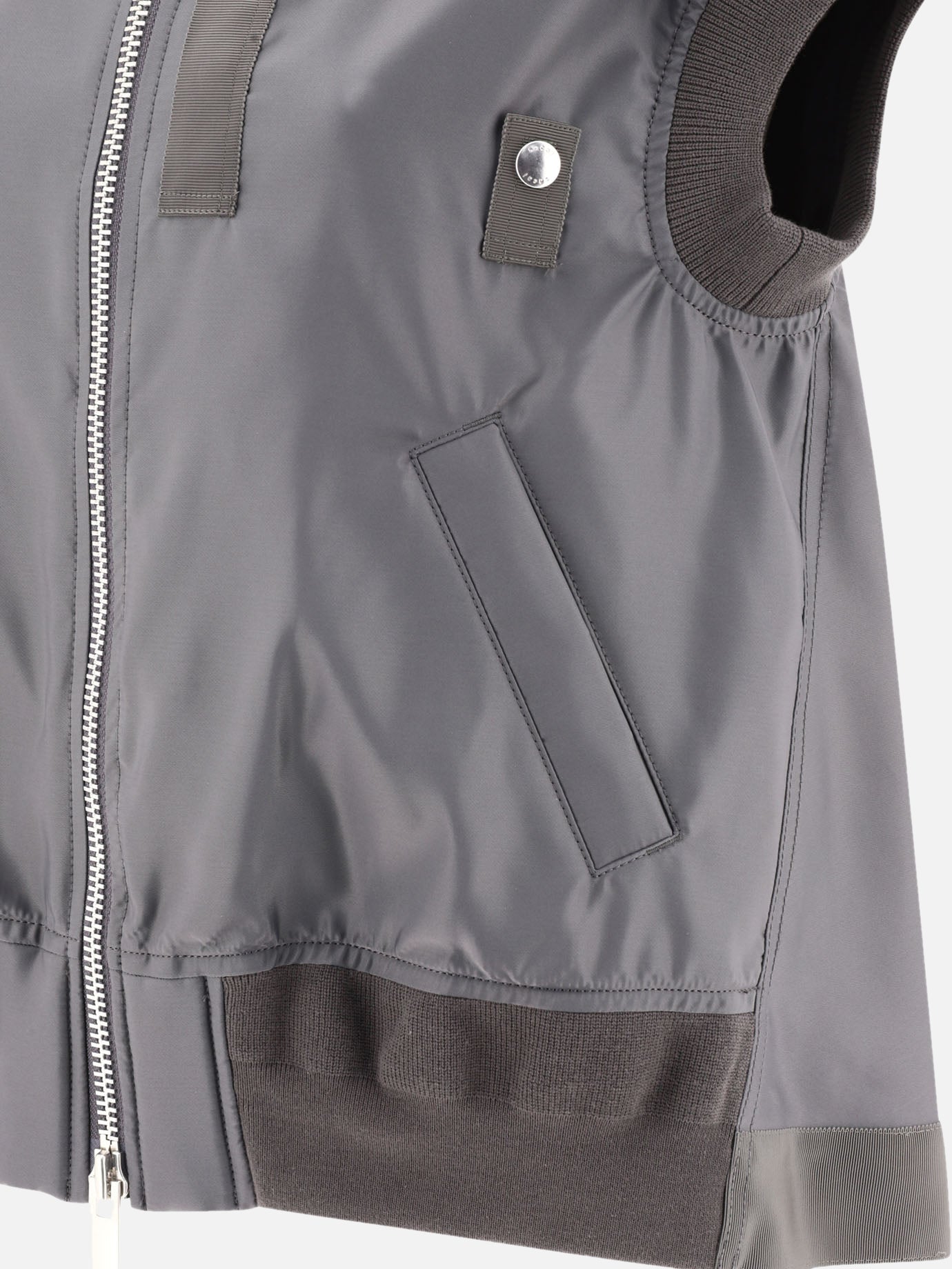 Vest jackets Solid colour  Grey - Sacai Women | PDP | VIETTI Online Store | Zoom-Modal_4
