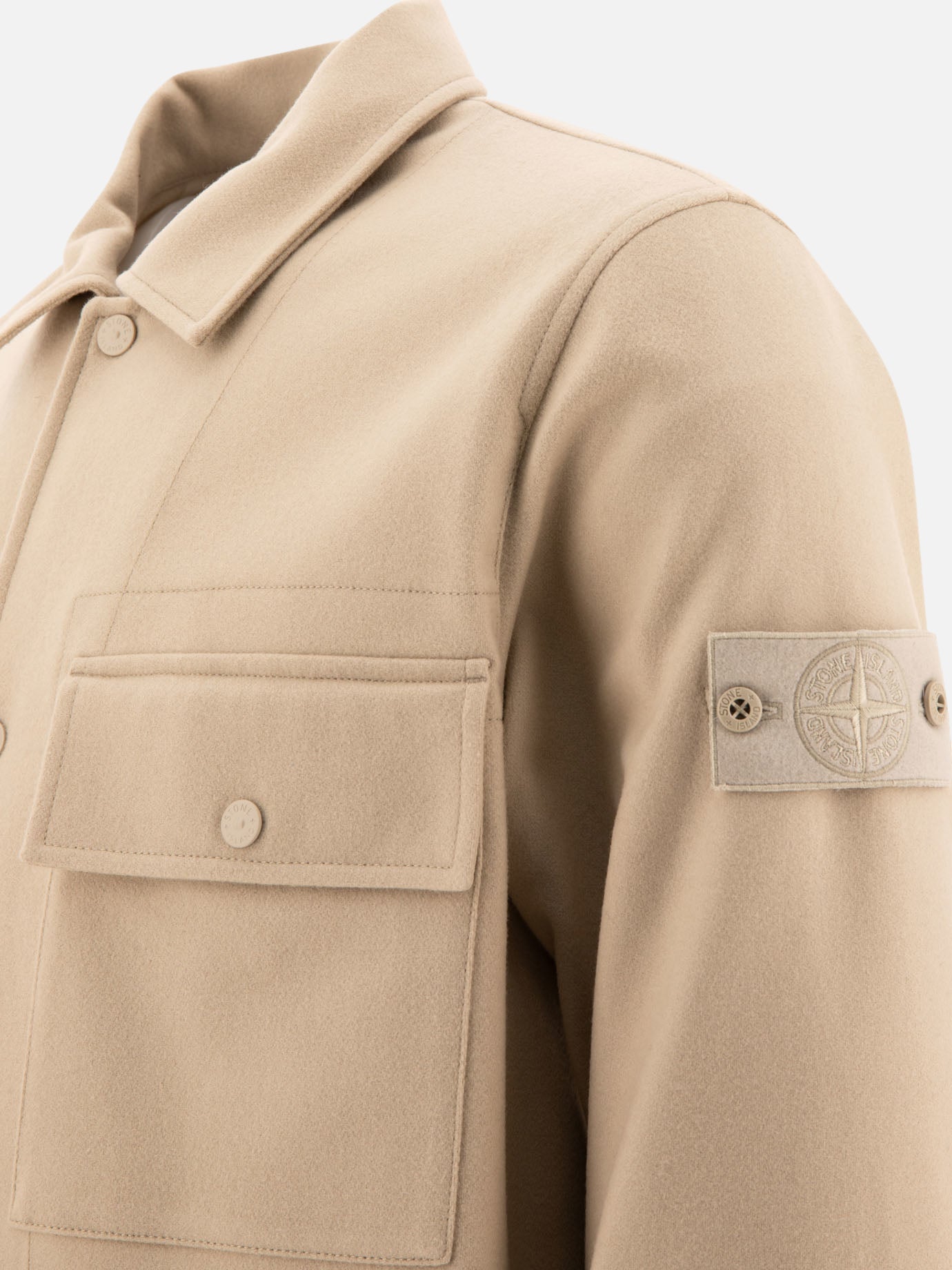 Overshirt jackets Solid colour  Beige - Stone Island Men | PDP | VIETTI Online Store | Zoom-Modal_4
