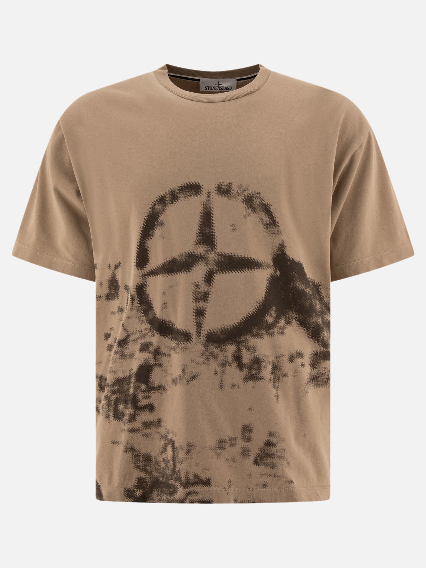 Stone Island "Compass" printed t-shirt Beige