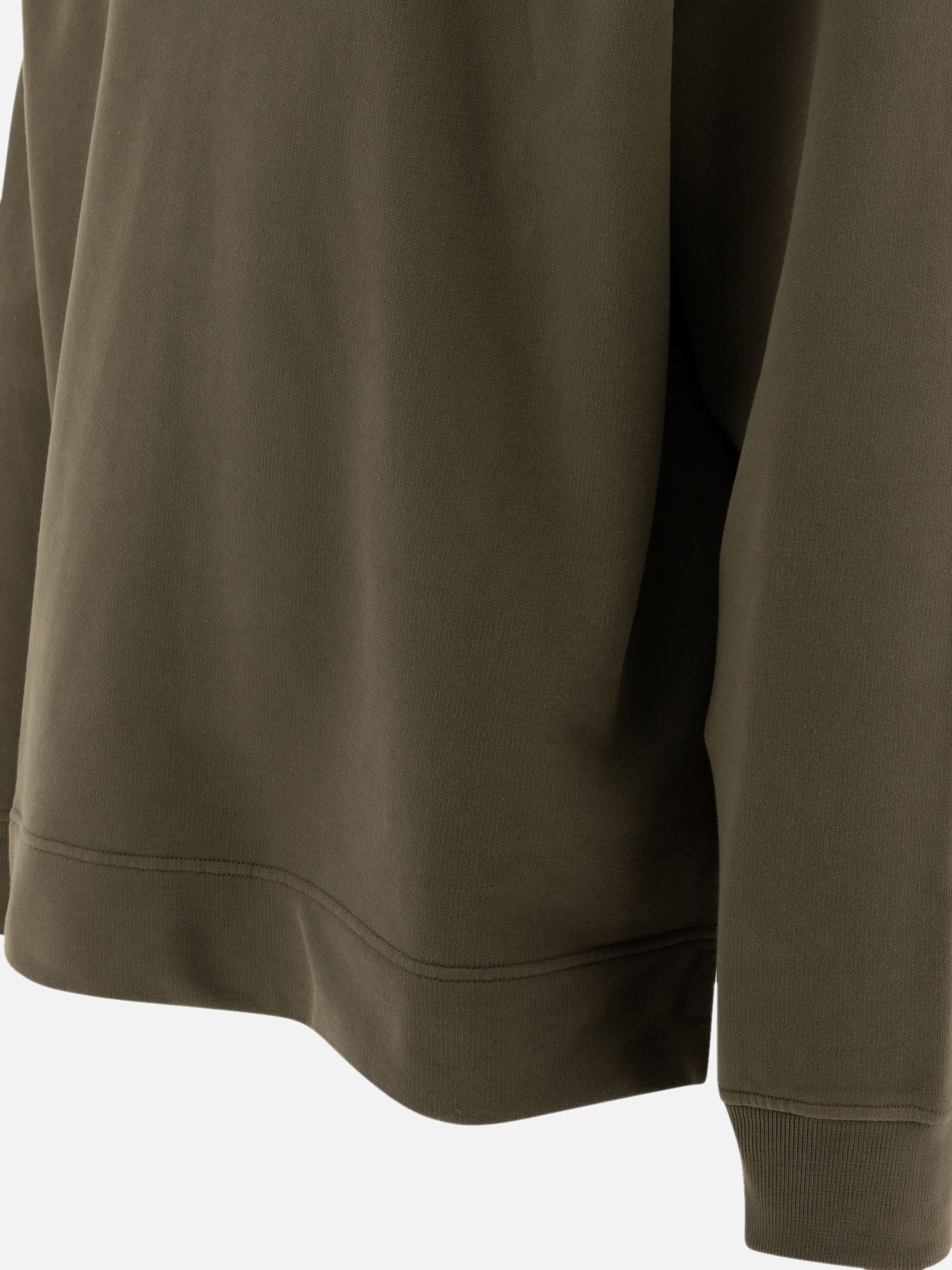 Stone Island Organic cotton sweatshirt with embroidered logo Green