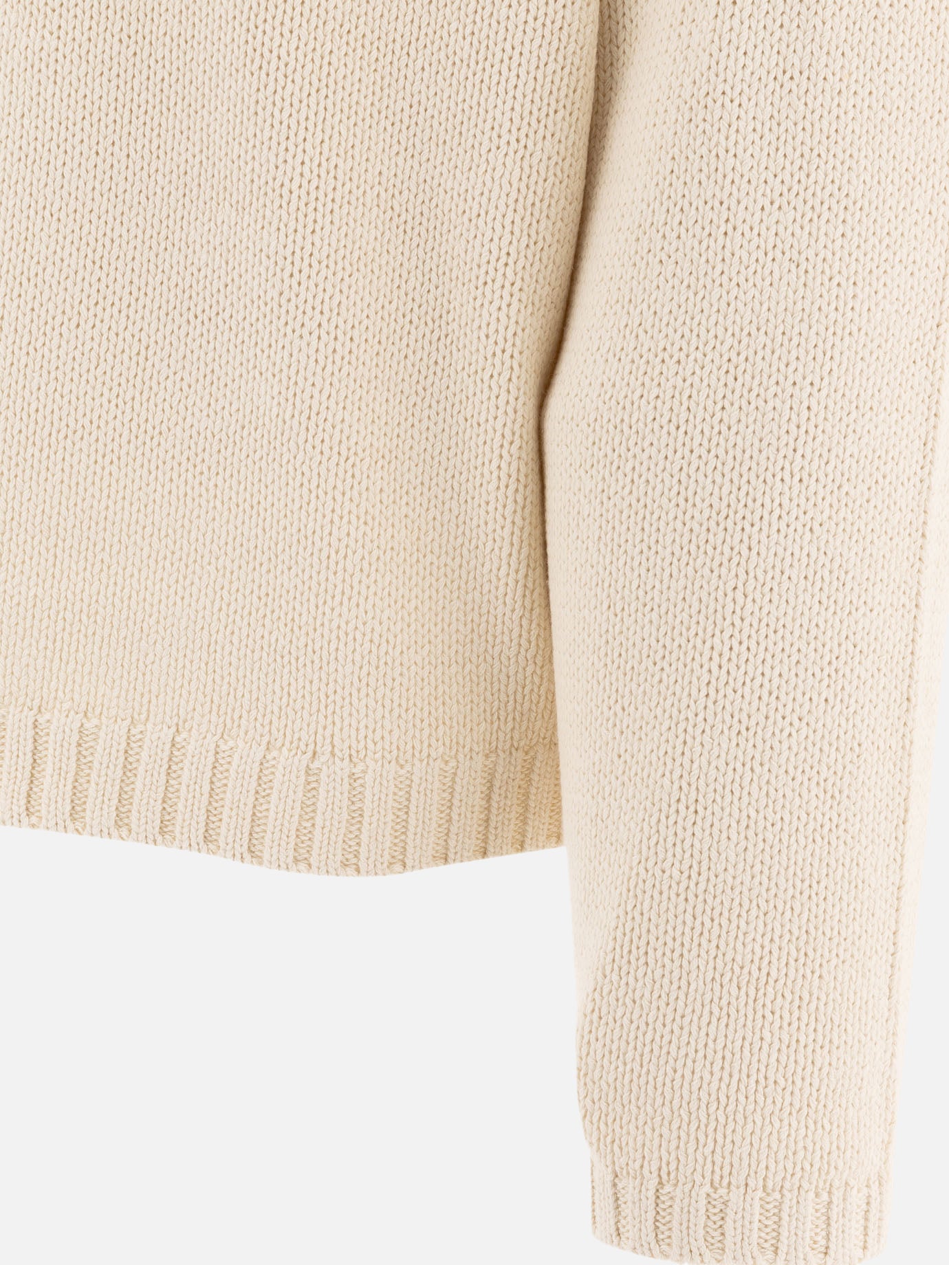 Stüssy V-neck sweater with logo Beige