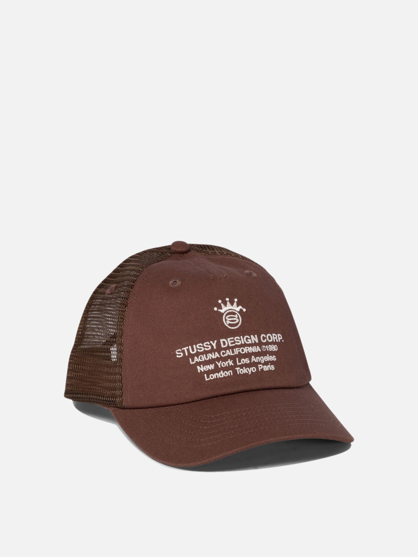 Stüssy "Corp Design" trucker cap Brown