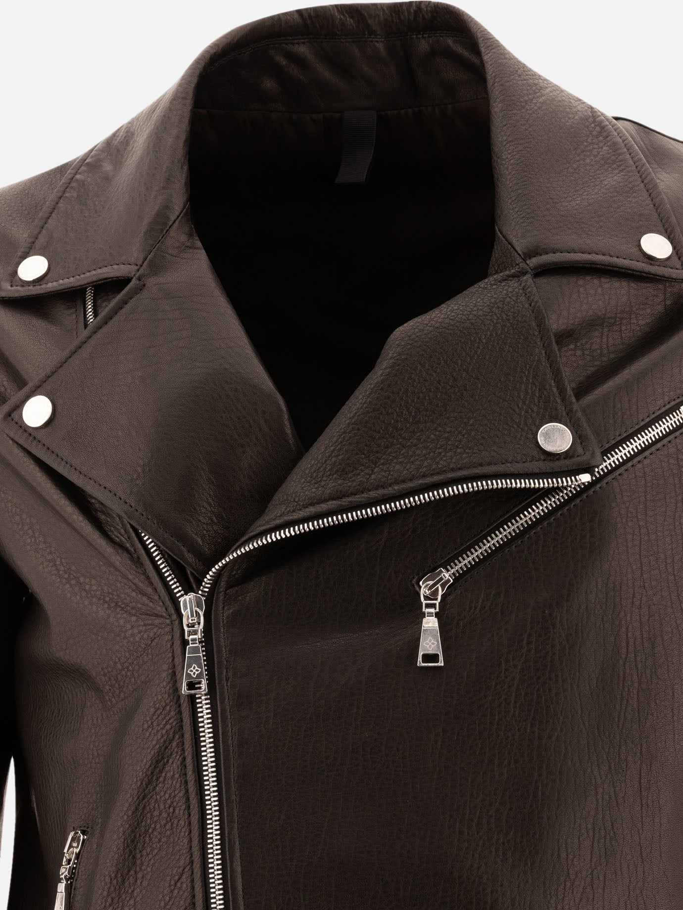 Leather jackets Solid colour  Black - Tagliatore Men | PDP | VIETTI Online Store | Zoom-Modal_3
