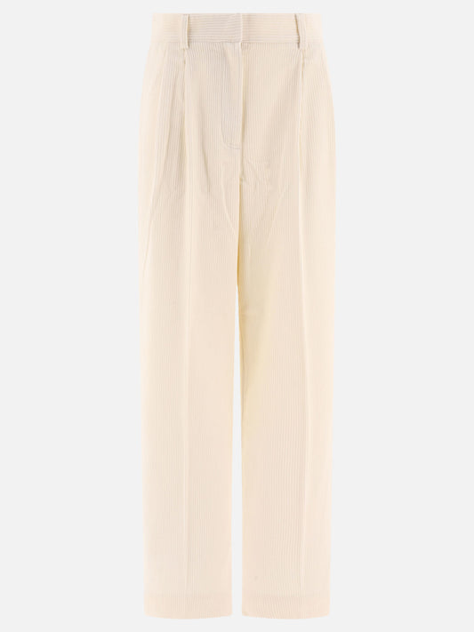 Toteme Ribbed trousers White