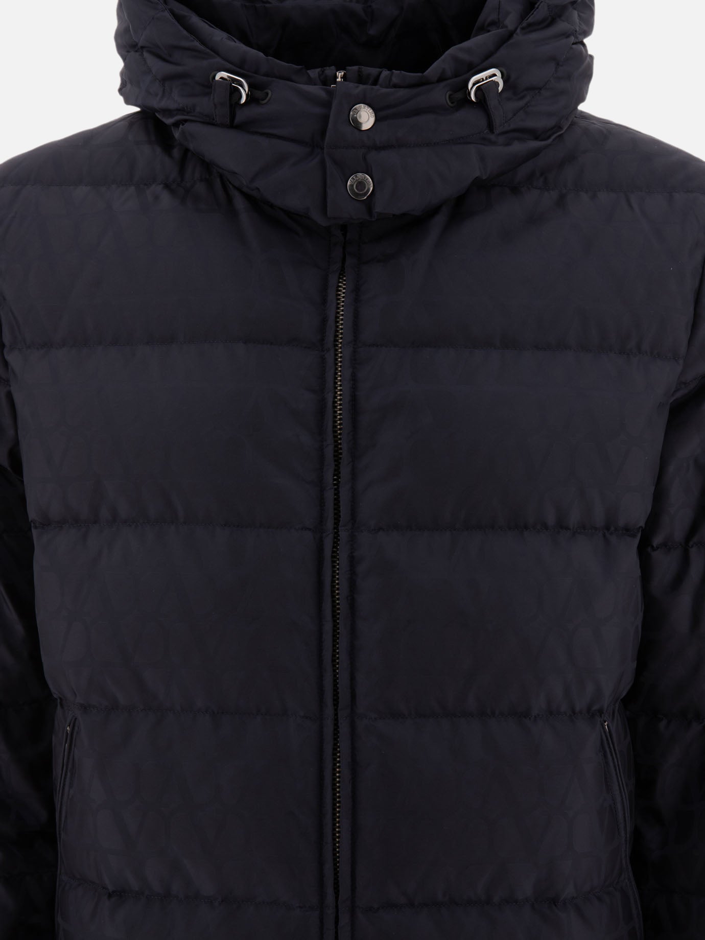 Down jacket with "Toile Iconographe" motif