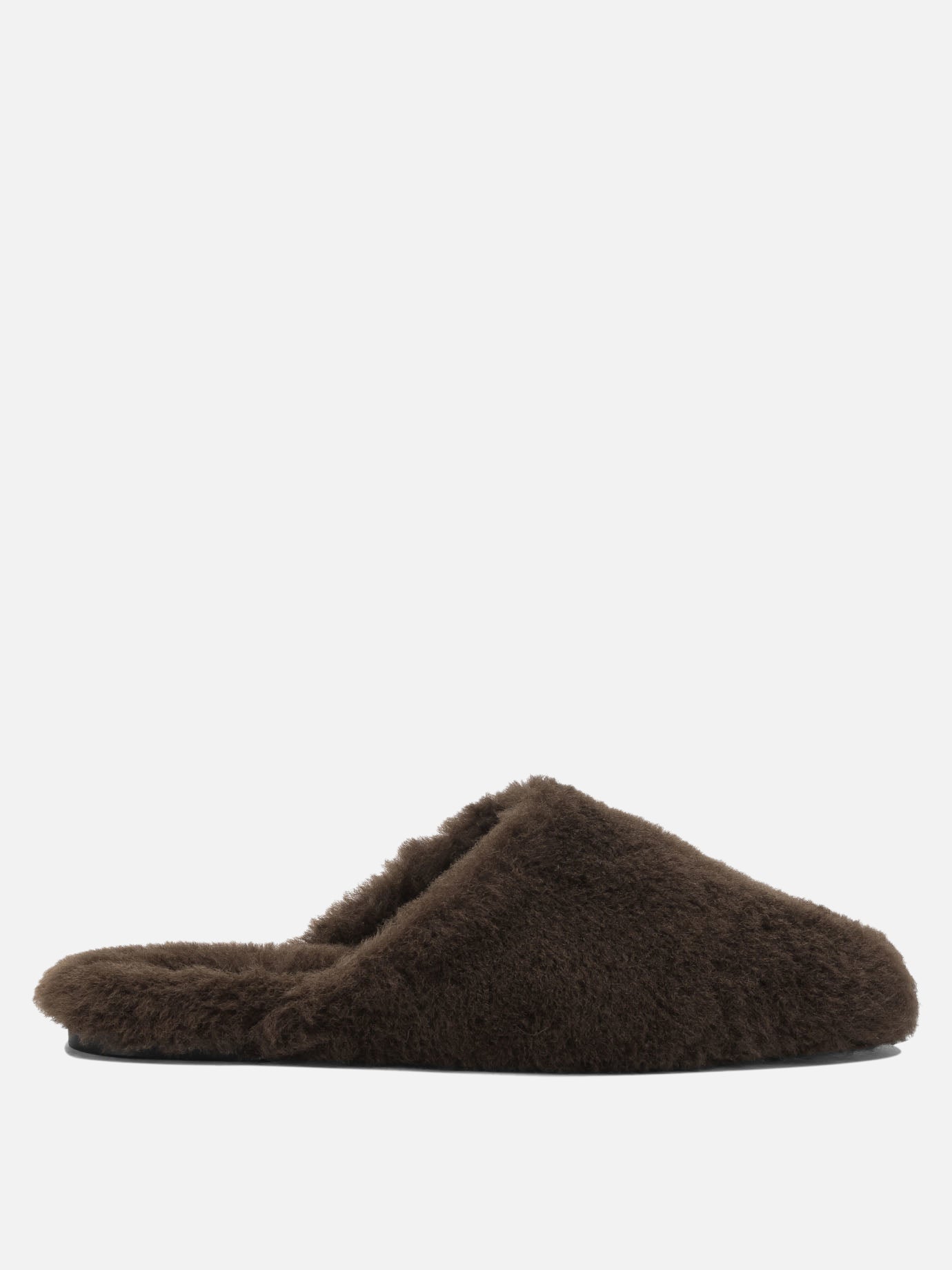 Slippers 100% shearling on calf leather - 100% leather  Brown - Aeyde Women | PDP | VIETTI Online Store | Zoom-Modal
