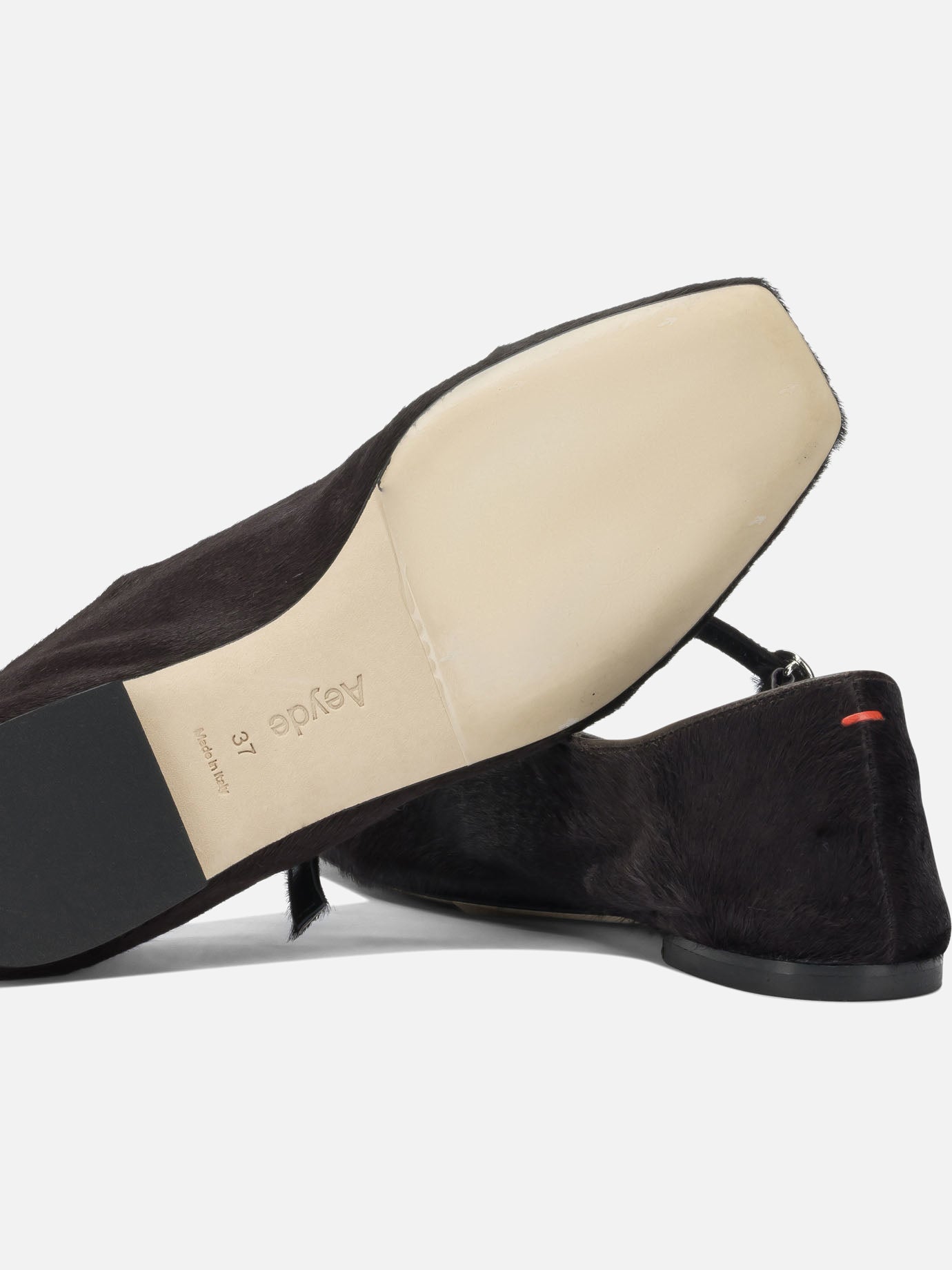 Mary Jane ballet flats 100% ponyhair on calf leather - 100% leather  Brown - Aeyde Women | PDP | VIETTI Online Store | thumbnail_5