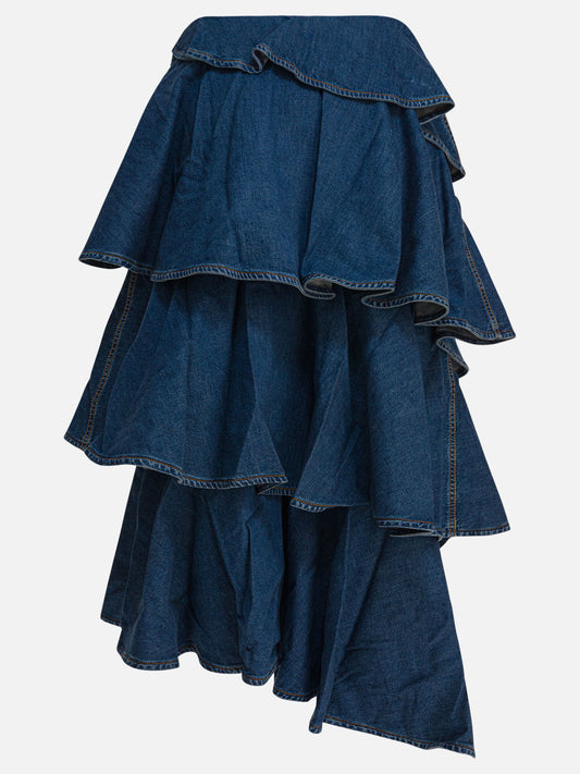 Midi skirts Denim  Blue - Alaïa Women | PDP | VIETTI Online Store | 2
