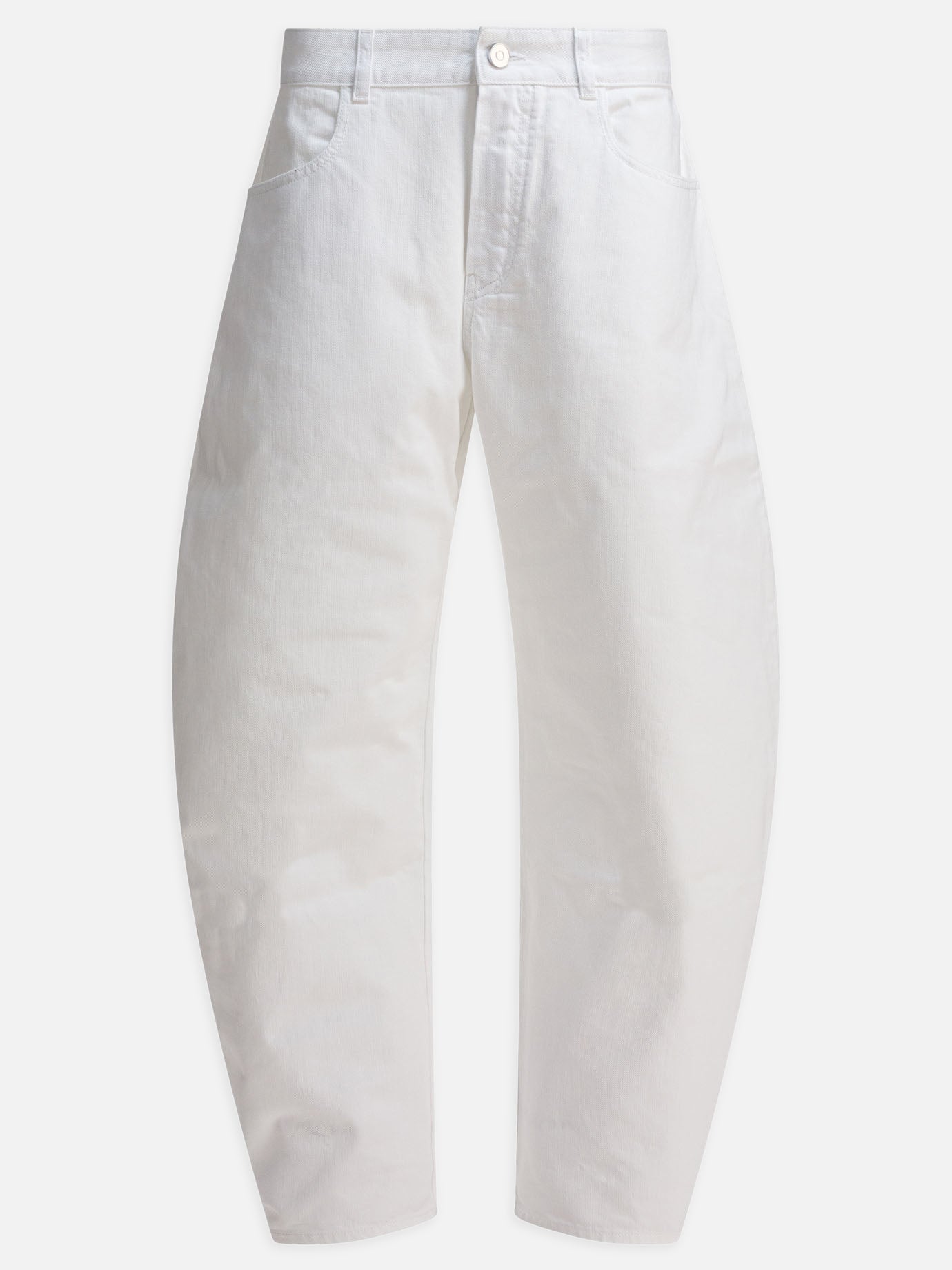 Wide-leg jeans Denim  White - Alaïa Women | PDP | VIETTI Online Store | thumbnail