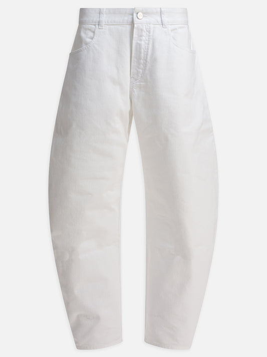 Wide-leg jeans Denim  White - Alaïa Women | PDP | VIETTI Online Store 
