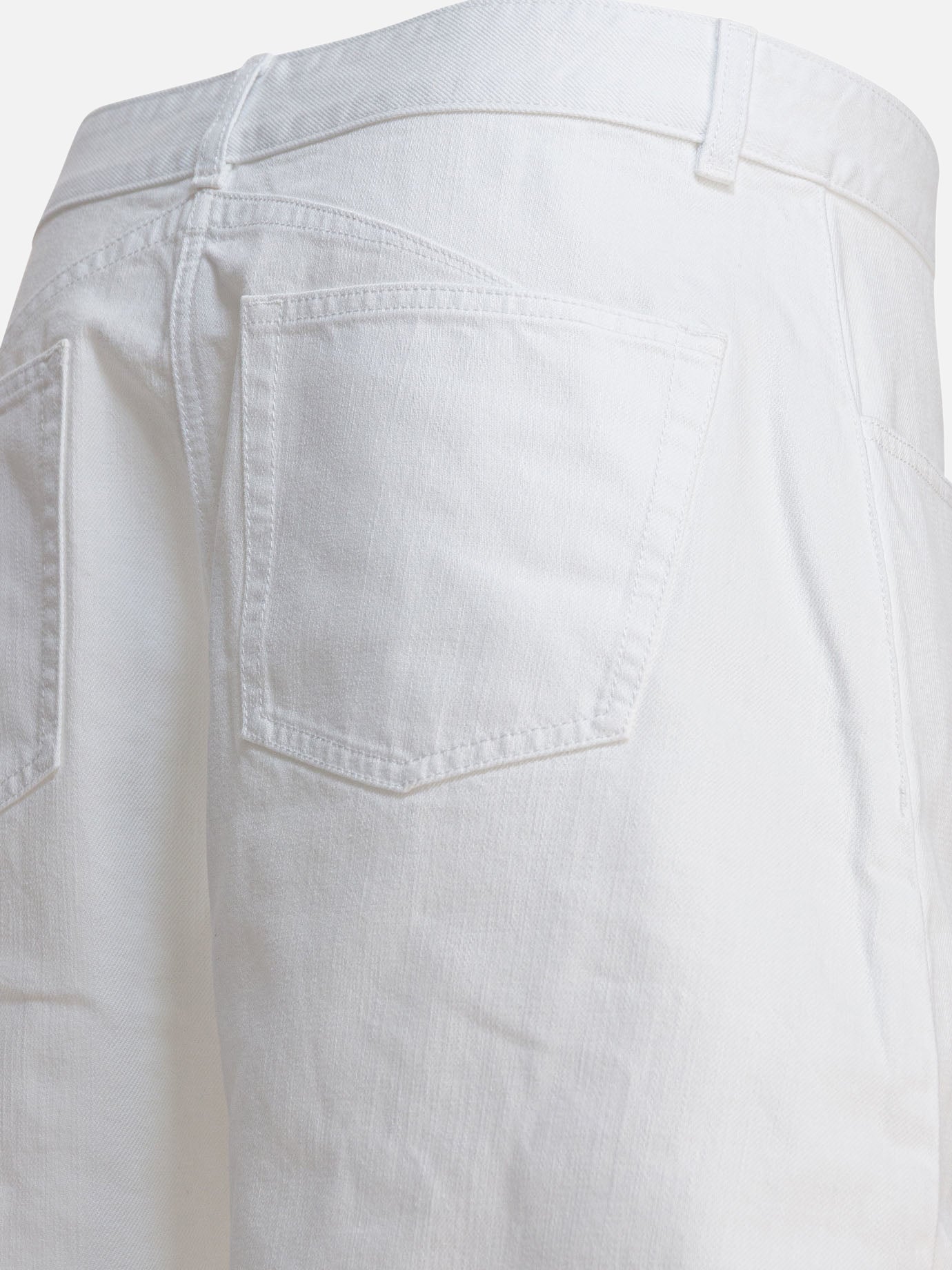 Wide-leg jeans Denim  White - Alaïa Women | PDP | VIETTI Online Store | thumbnail_4