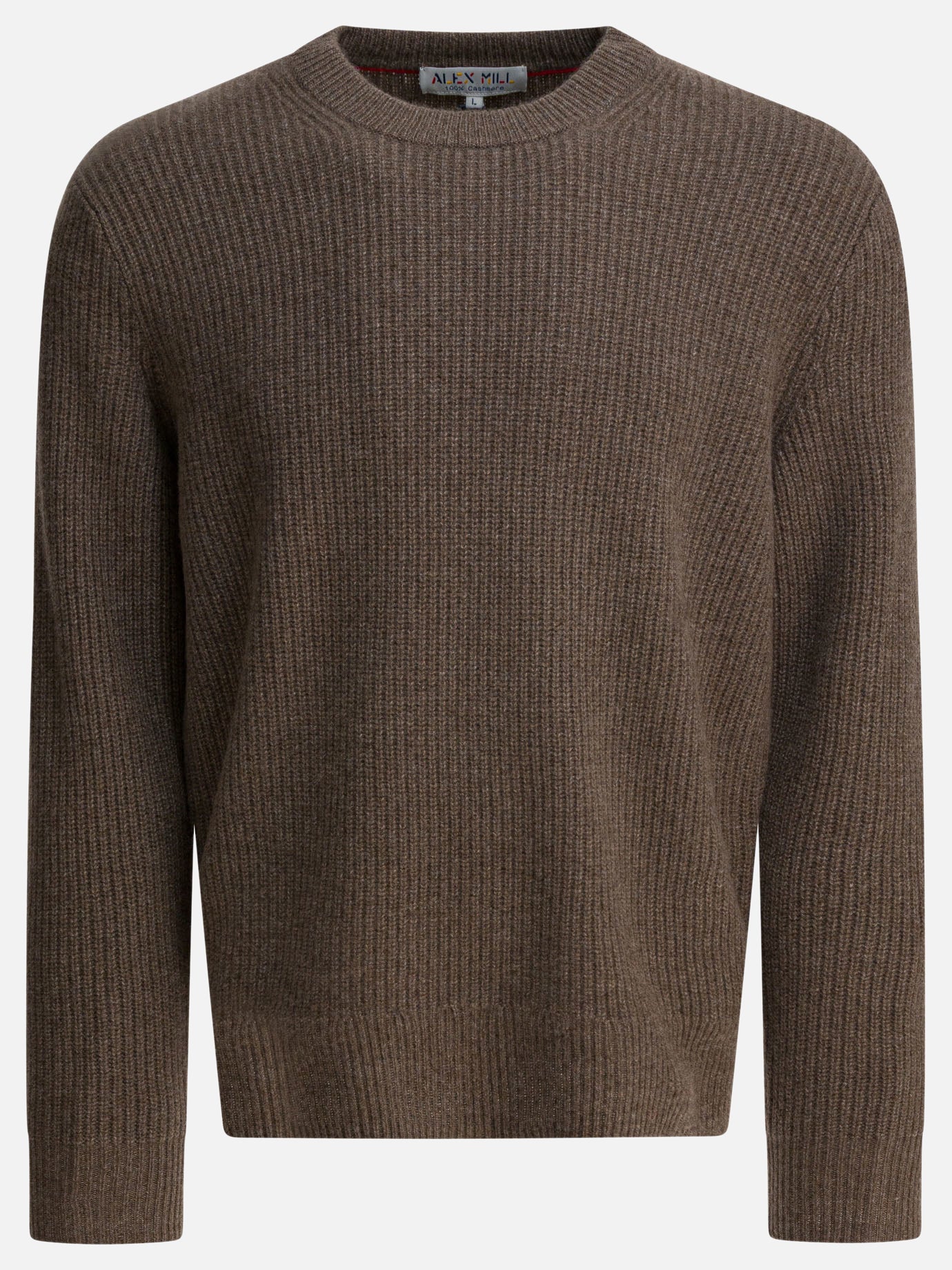 Crewneck sweaters Solid colour  Brown - Alex Mill Men | PDP | VIETTI Online Store | thumbnail