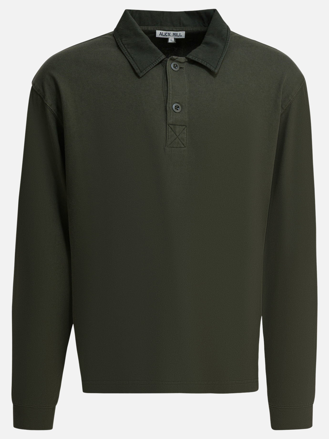 Polo shirts with buttons Solid colour  Green - Alex Mill Men | PDP | VIETTI Online Store | Zoom-Modal
