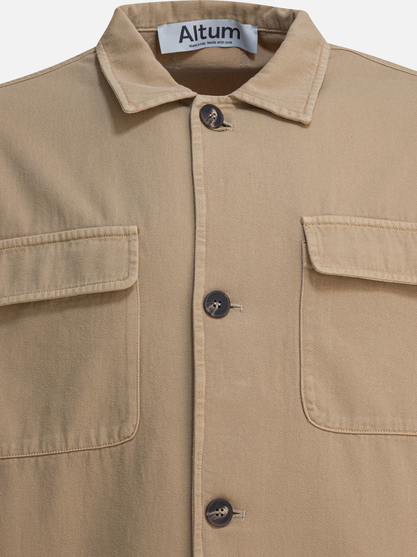 Overshirt jackets Solid colour  Beige - Altum Men | PDP | VIETTI Online Store | thumbnail_3