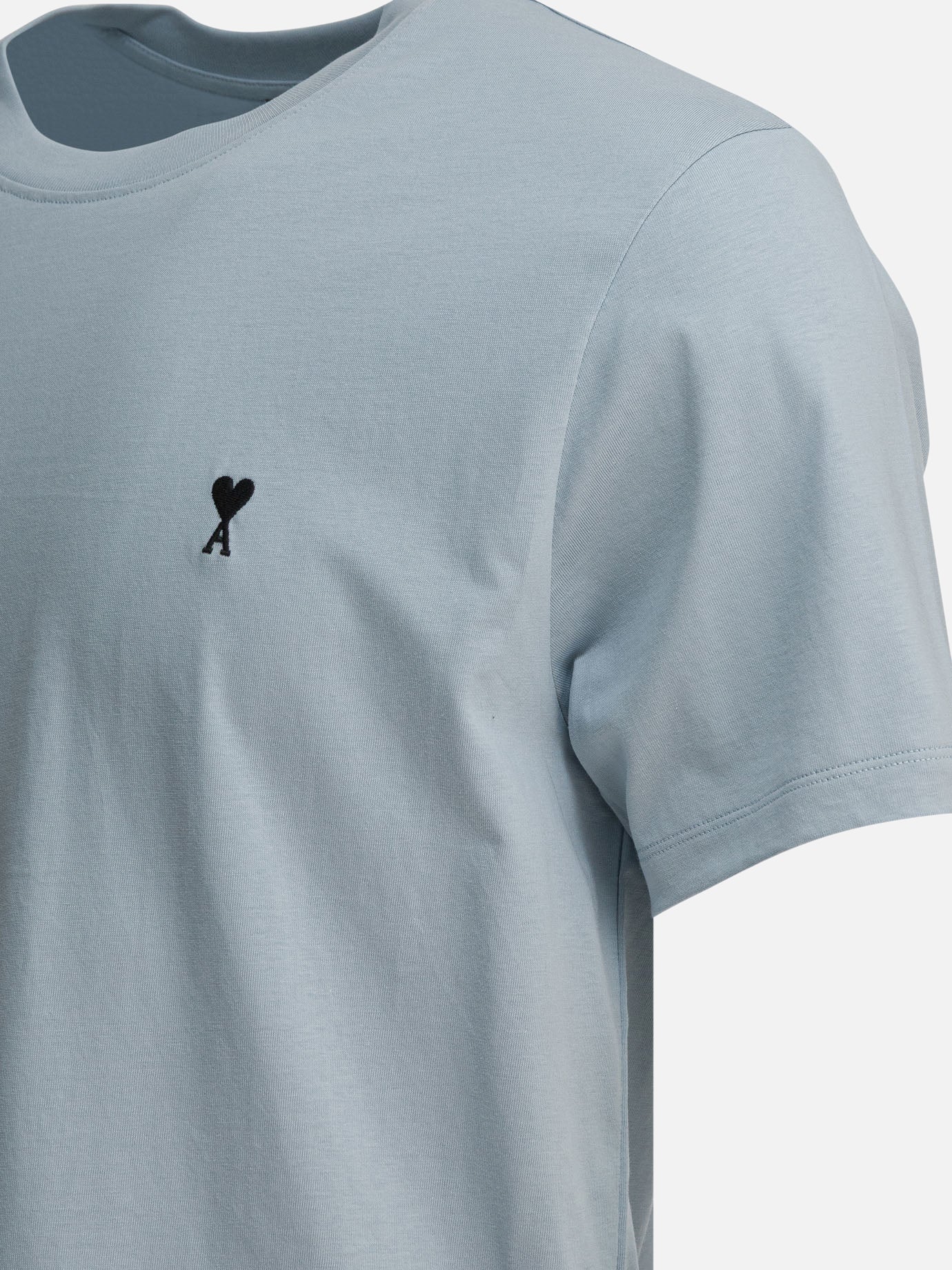 Crewneck t-shirts Logo  Light blue - Ami Paris Men | PDP | VIETTI Online Store | Zoom-Modal_4
