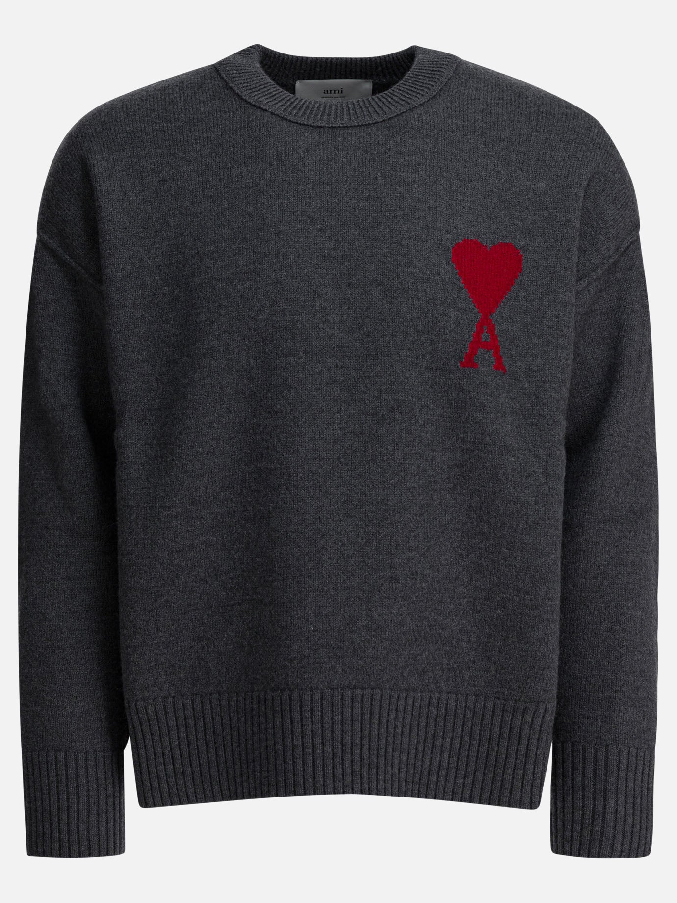 Crewneck sweaters Logo  Grey - Ami Paris Men | PDP | VIETTI Online Store | Zoom-Modal
