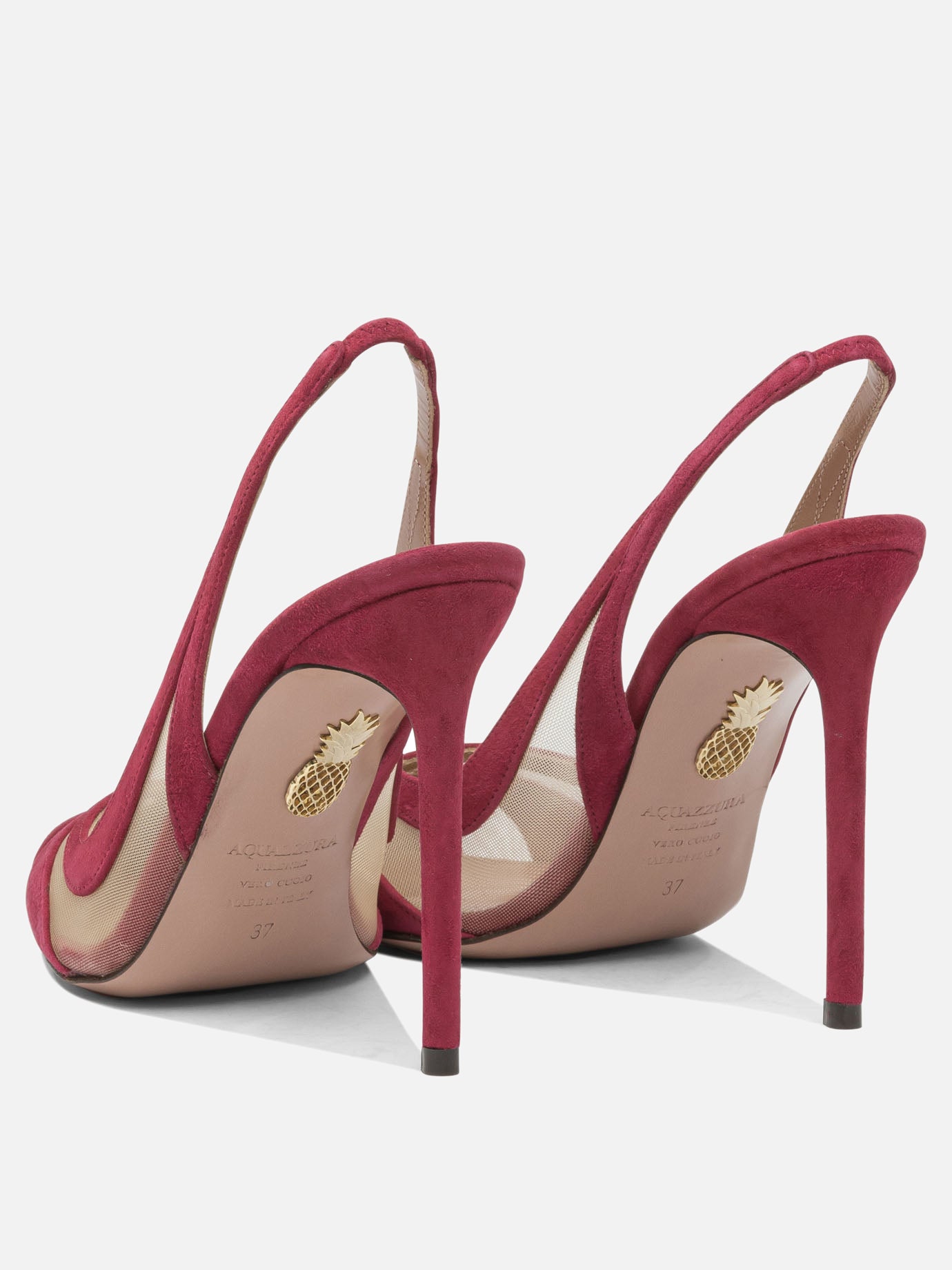 Slingbacks 70% Kid suede leather 30% polyamide - 100% calf leather  Red - Aquazzura Women | PDP | VIETTI Online Store | thumbnail_4