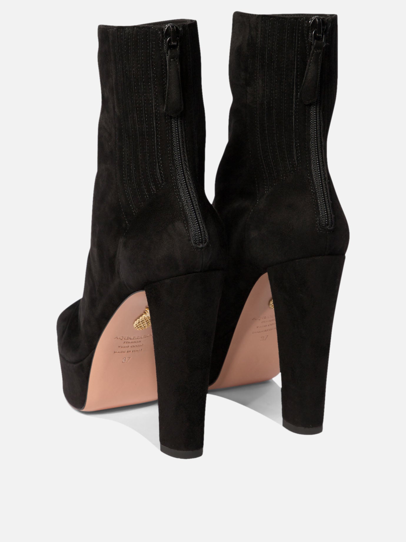 Zipped boots 100% kid suede leather - 100% calf leather  Black - Aquazzura Women | PDP | VIETTI Online Store | Zoom-Modal_4

