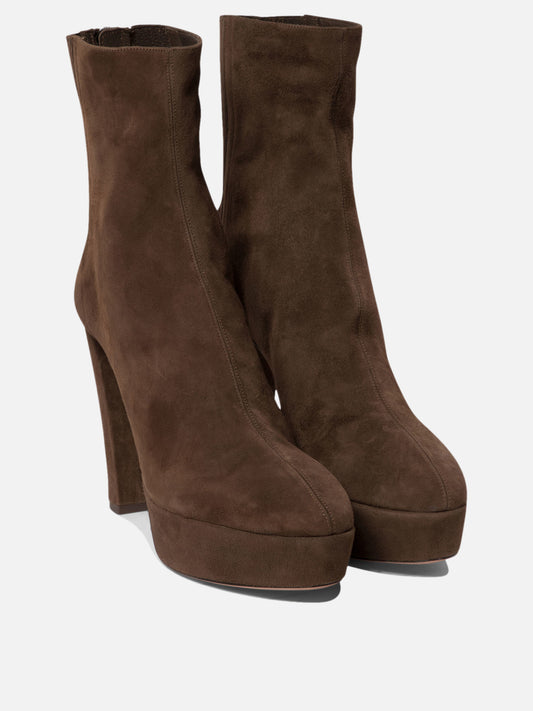 Zipped boots 100% kid suede leather - 100% calf leather  Brown - Aquazzura Women | VIETTI Online Store | 2
