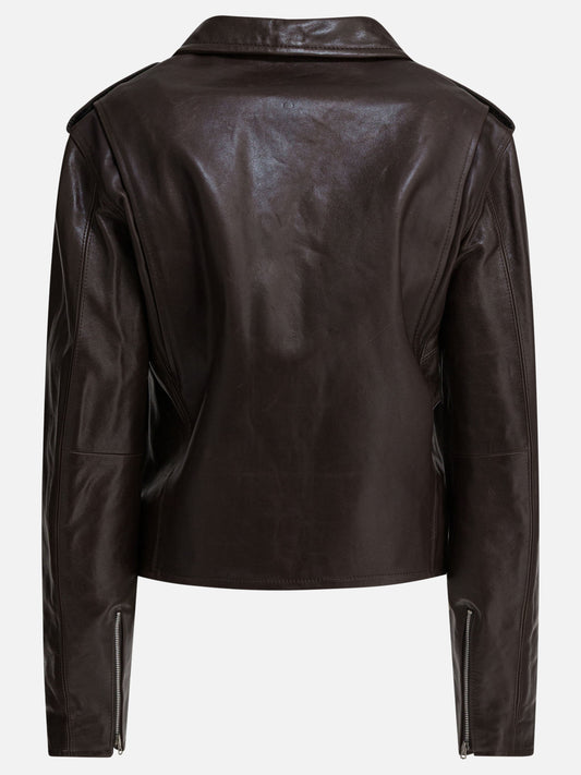Leather jackets Solid colour  Brown - Auralee Men | PLP | VIETTI Online Store | 2
