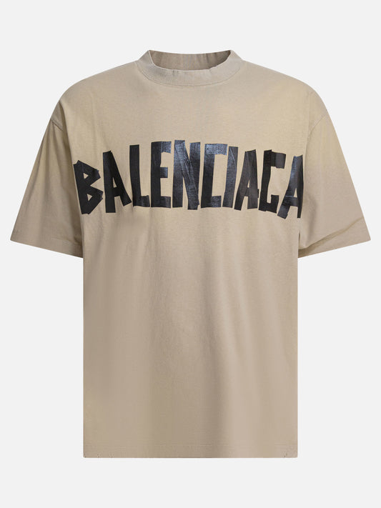 Crewneck t-shirts Logo  Beige - Balenciaga Men | PLP | VIETTI Online Store 
