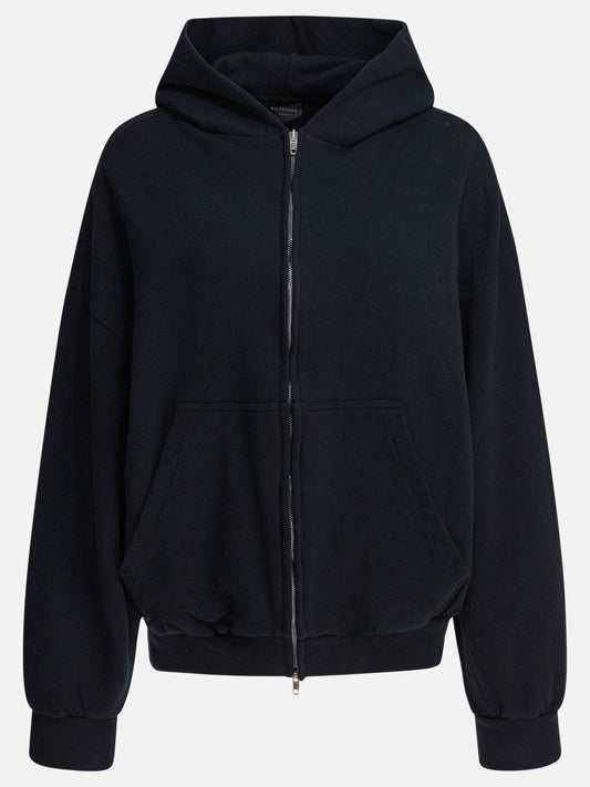 Full zip sweatshirts Solid colour  Black - Balenciaga Women | PDP | VIETTI Online Store 
