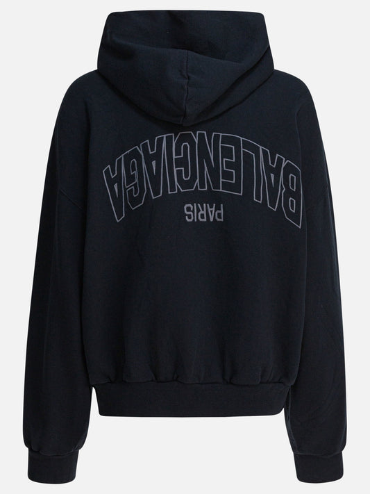Full zip sweatshirts Solid colour  Black - Balenciaga Women | PDP | VIETTI Online Store | 2
