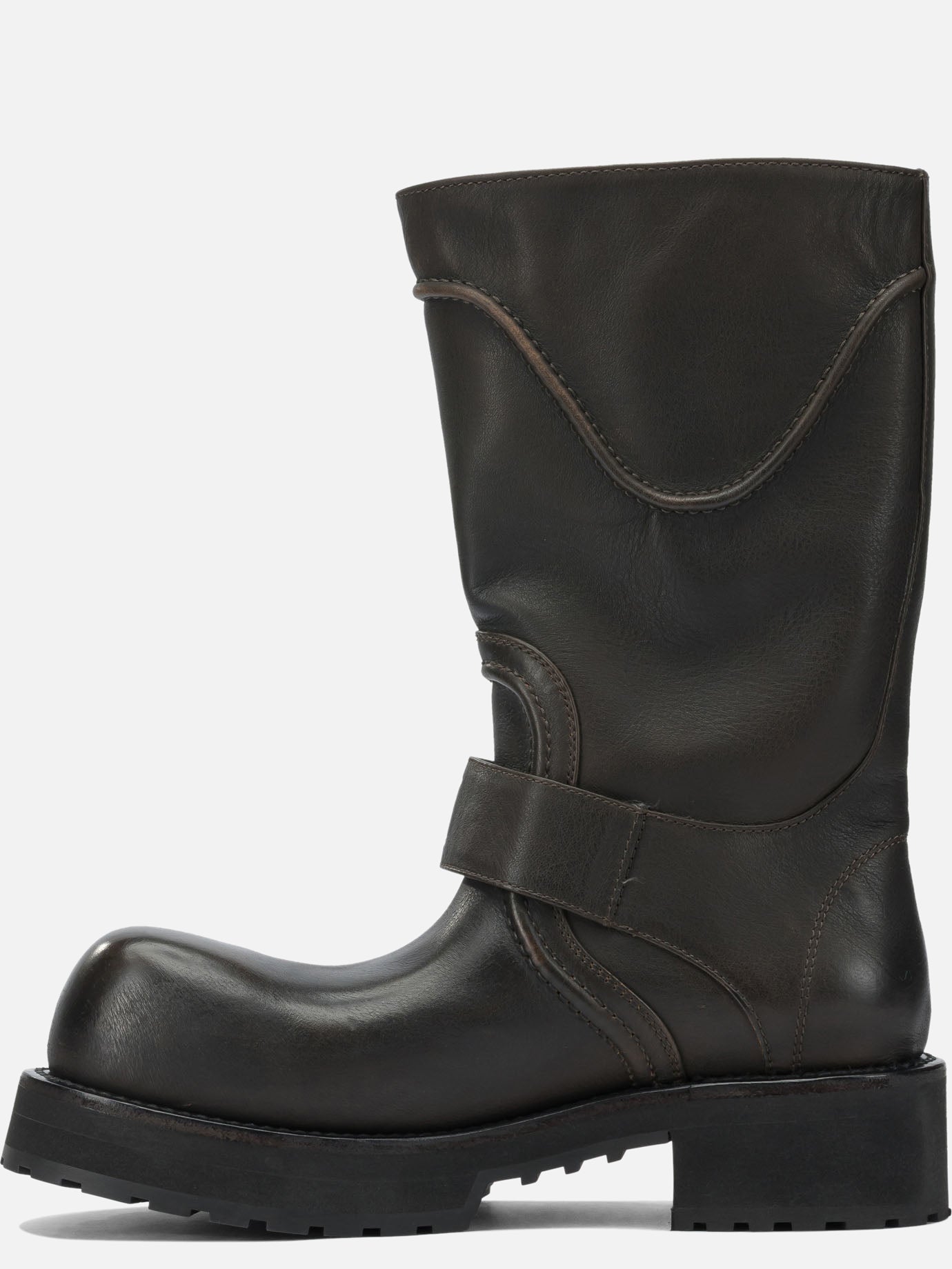 Knee-high 100% calfskin leather - 100% rubber  Brown - Balenciaga Men | PDP | VIETTI Online Store | Zoom-Modal_3
