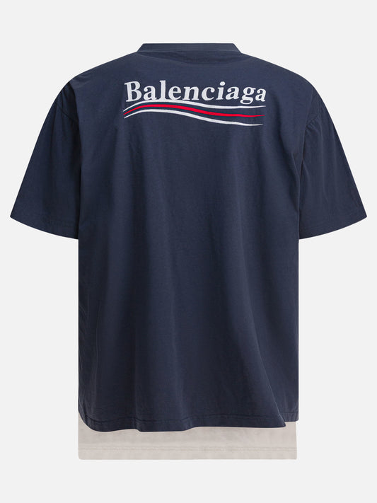 Crewneck t-shirts Logo  Blue - Balenciaga Men | PLP | VIETTI Online Store | 2
