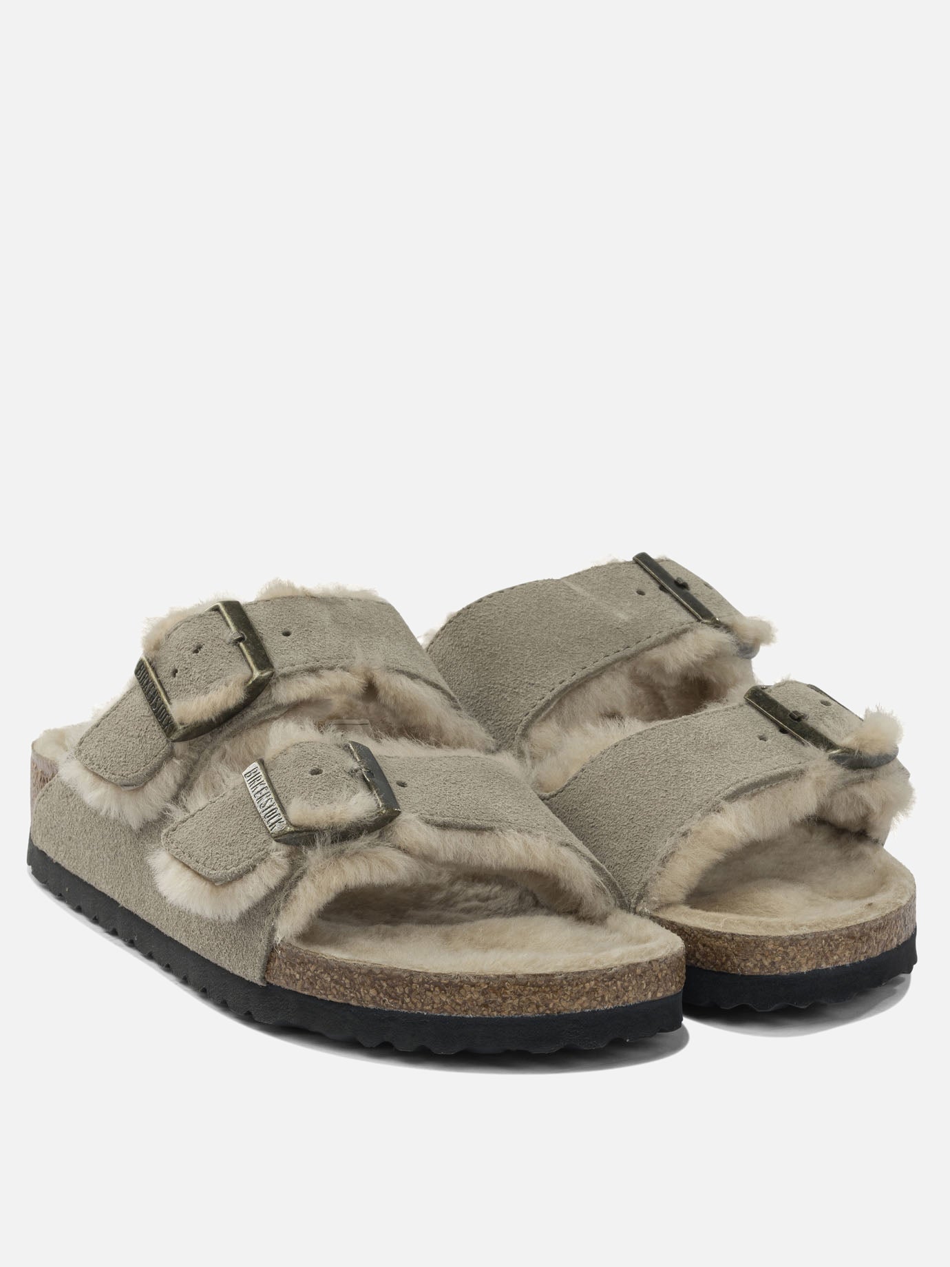 Flat sandals 100% leather - 100% rubber  Grey - Birkenstock Women | PDP | VIETTI Online Store | Zoom-Modal_2
